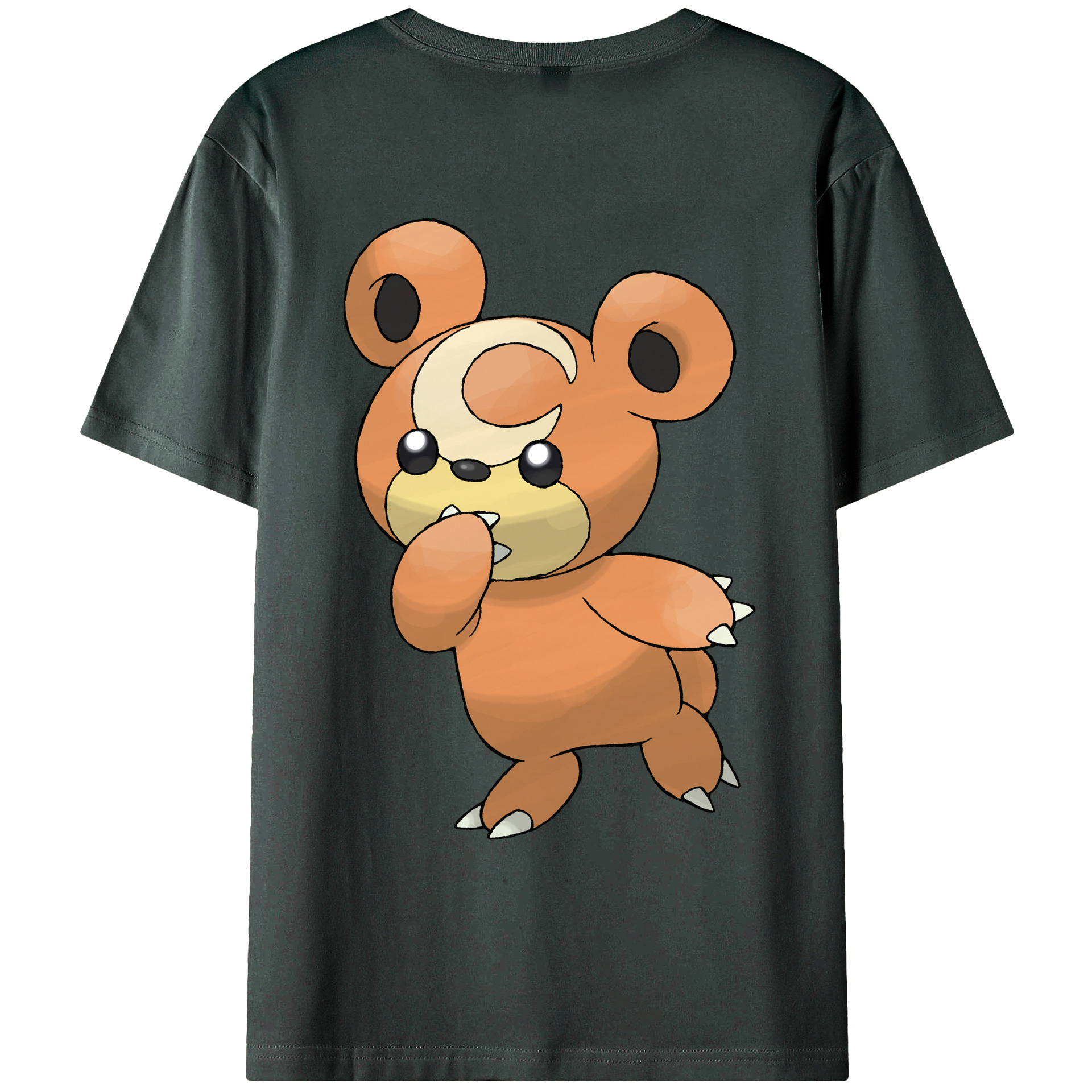 （画像用） ポケットモンスター Pokémon 綿100％ メンズ半袖Tシャツ（バックプリント） 通気性